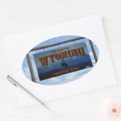 Welkom bij Wyoming Ovale Sticker (Envelop)