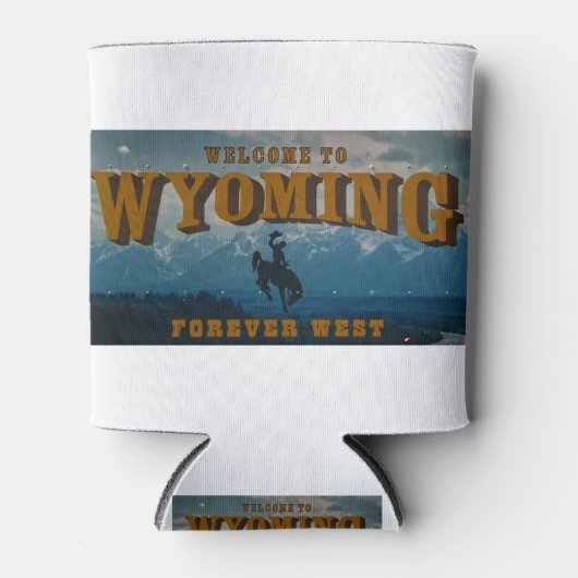 Welkom bij Wyoming Sign Blikjeskoeler (Voorkant)