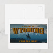 Welkom bij Wyoming Sign Briefkaart (Voorkant / Achterkant)