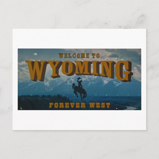 Welkom bij Wyoming Sign Briefkaart (Voorkant)