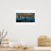 Welkom bij Wyoming Sign Briefkaart Poster (Keuken)