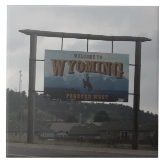 Welkom bij Wyoming Tegeltje (Voorkant)
