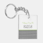 Welkom bij ZIP CODE Black Green Classic Sleutelhanger (Voorkant Links)