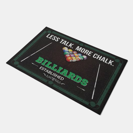 Welkom Billiard Room Doormat, Billiard Lover Mat (Schuin)