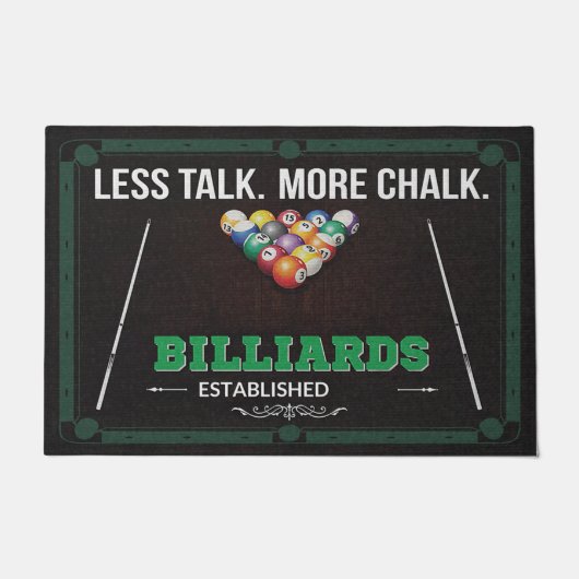 Welkom Billiard Room Doormat, Billiard Lover Mat (Voorkant)