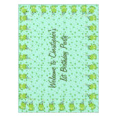 Welkom Birthday Party | Kikker Tafelkleed (Voorkant)