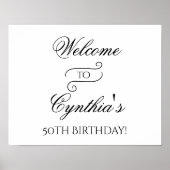 Welkom Birthday Poster Sign (Voorkant)