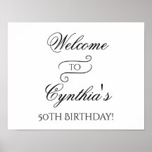 Welkom Birthday Poster Sign