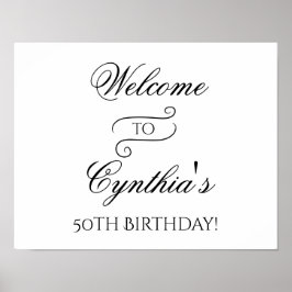 Welkom Birthday Poster Sign