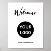 Welkom Black and White Business Logo Website Poster (Voorkant)