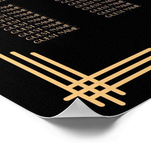 Welkom Black Deco Trouw Stoelenoverzicht Poster (Hoek)