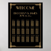 Welkom Black Deco Trouw Stoelenoverzicht Poster (Voorkant)