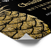 Welkom Black Gold Pineapple Retirement Party Poster (Hoek)