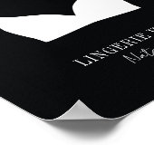 Welkom Black White Lingerie Boutique Logo Poster (Hoek)
