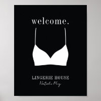 Welkom Black White Lingerie Boutique Logo