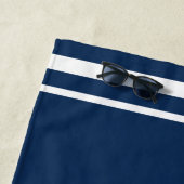 Welkom Blauw Anker Nautische zeilboot DIY Naam Strandlaken (In situ)