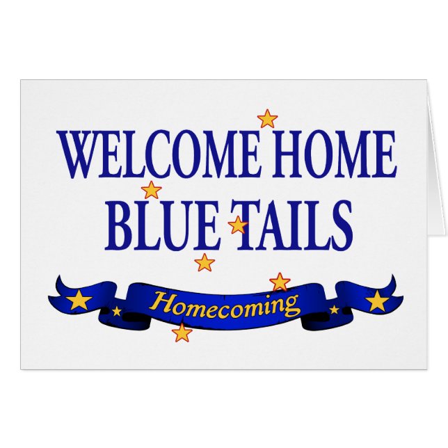 Welkom - Blauwe Tails (Voorkant Horizontaal)