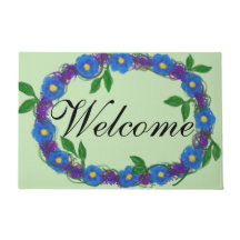 Welkom Blauwe Violette Bloemenkrans