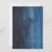 Welkom Blauwe Waterverf Geboorte Aankondiging (Achterkant)