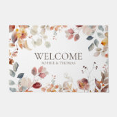 Welkom Bloemen gepersonaliseerd Deurmat (Voorkant)