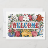 WELKOM Bloemen Housewarming Party Kaart (Voorkant)