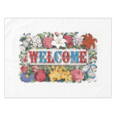  WELKOM Bloemen Housewarming Party Tafelkleed (Voorkant (Horizontaal))