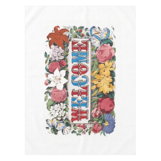  WELKOM Bloemen Housewarming Party Tafelkleed (Voorkant)