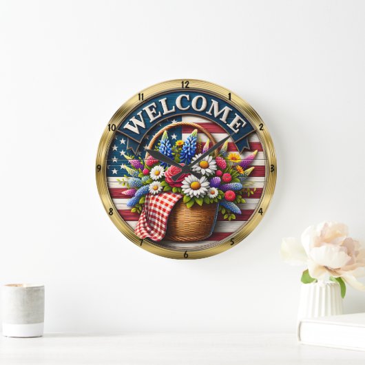 Welkom Bloemen Vlag Patriottisch Grote Klok (Huis)