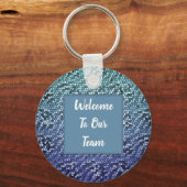 Welkom Blue Mosaic Business Team van werknemers Sleutelhanger (Voorkant)