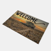 Welkom Boerderij Combine Corn Harvest Equipment Deurmat (Schuin)