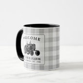 Welkom Boerderij Tractor Familienaam White Plays Mok (Voorkant links)