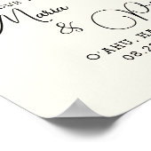 Welkom Boho Herfst Bloemen bruiloft Poster (Hoek)