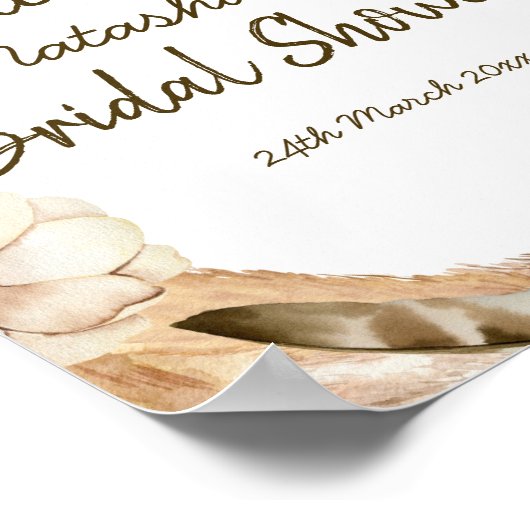 Welkom Boho Party, 8x10, Editable Sign Poster (Hoek)