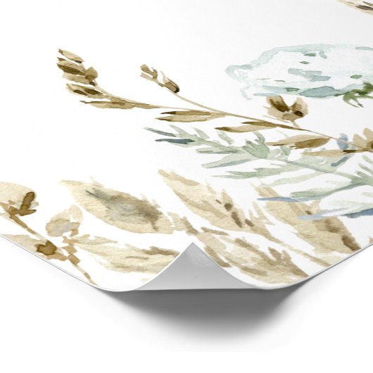 Welkom Boho rustieke bruiloft budget Poster (Hoek)