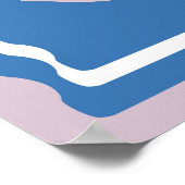 Welkom Bold Blauw Paarse Retro Wavy Arch Bruiloft Poster (Hoek)