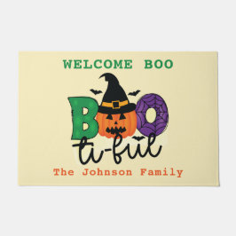 Welkom Boo Beauful Pumpkin Witch Familienaam Deurmat