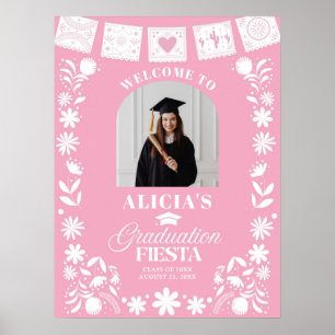 Welkom Bord 18x24 C188 Blush Roze Talavera Mexica Poster