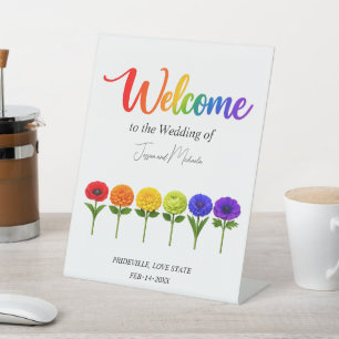 🌈 Welkom bord Flourish Together Reclamebord Met Voetstuk