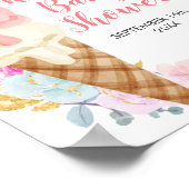 Welkom Bord Ijs Pastel Bloemen Poster (Hoek)
