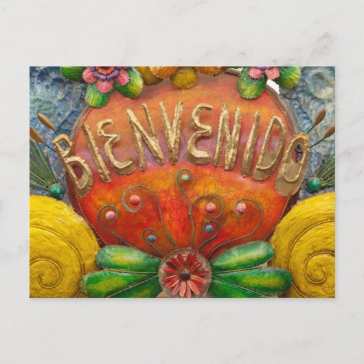 Welkom bord in het Spaans, Mexico Briefkaart (Voorkant)