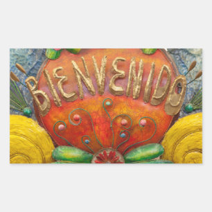 Welkom bord in het Spaans, Mexico Rechthoekige Sticker