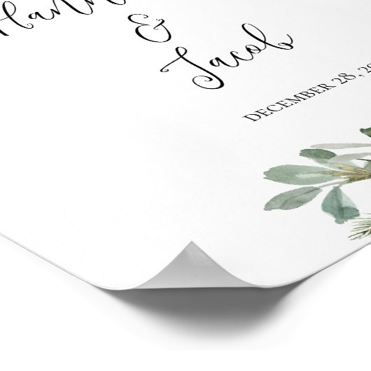 Welkom bord kerstwinter poster (Hoek)