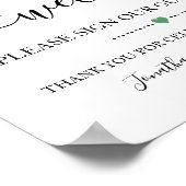 Welkom Bord Onze Gastensboek Bruiloft Citroen Poster (Hoek)