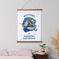 Welkom bord Ooievaar Baby Shower