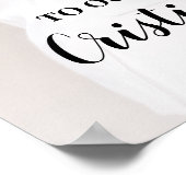 Welkom-bord van Engagement party met foto Poster (Hoek)