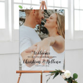 Welkom-bord van Engagement party met foto Poster