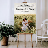 Welkom-bord van Engagement party met foto Poster