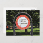 "Welkom Boston Historic North End" Briefkaart (Voorkant / Achterkant)