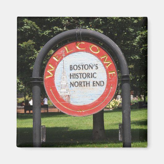 "Welkom Boston Historic North End" Magneet (Voorkant)