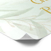 Welkom boven het Baby shower van de Moon Greenery  Poster (Hoek)